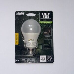 Feit Green Laser/Standard Bright White LED A19 Party Dual Mode Disco Light Bulb